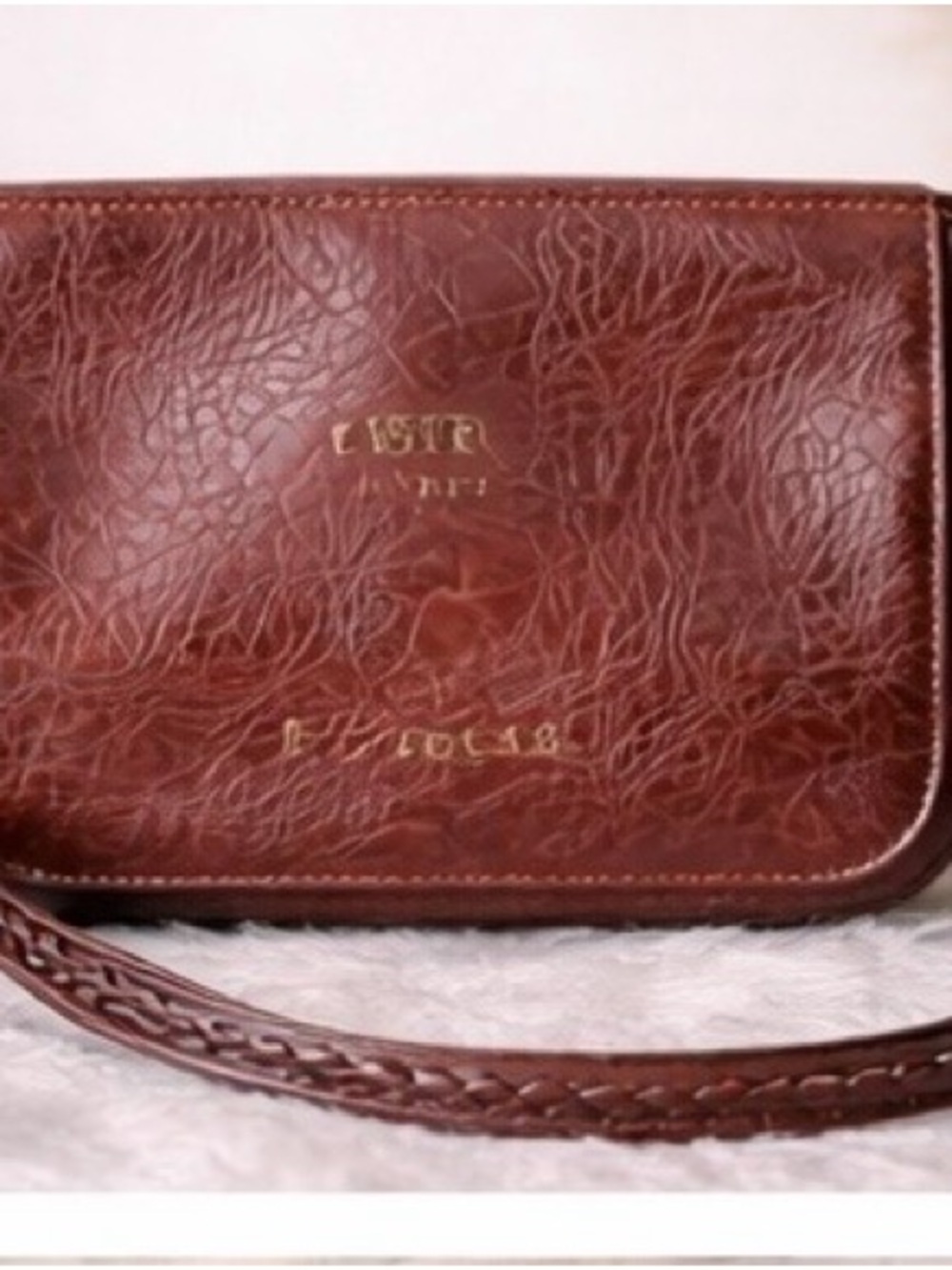 Wild West Brown Tooled Leather Crossbody Western Style